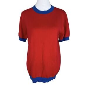 Oxknit Store Y2K Retro Short Sleeve Knitted Nostalgic Mod Shirt Size Small NWT